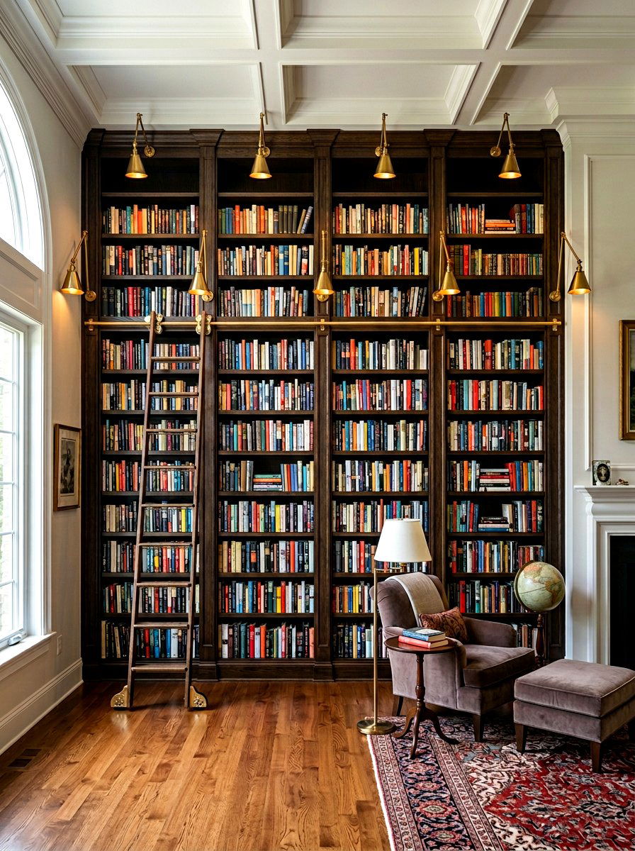 Library Bookshelf Sconce - 30 wall sconce ideas