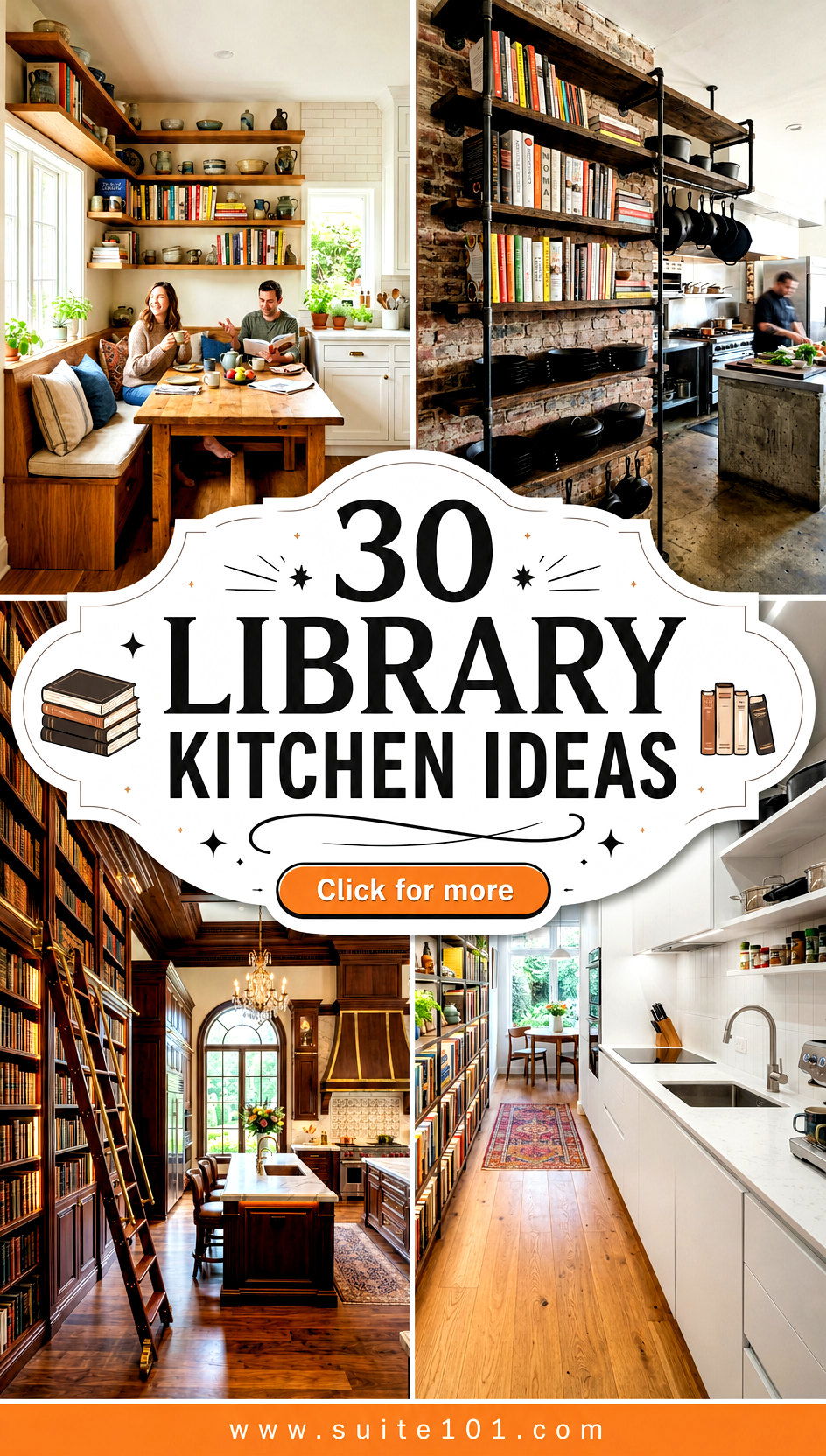 Library Kitchen Ideas 30 Cozy Stylish Design Fixes Now - Library Kitchen Ideas: 30 Cozy, Stylish Design Fixes Now