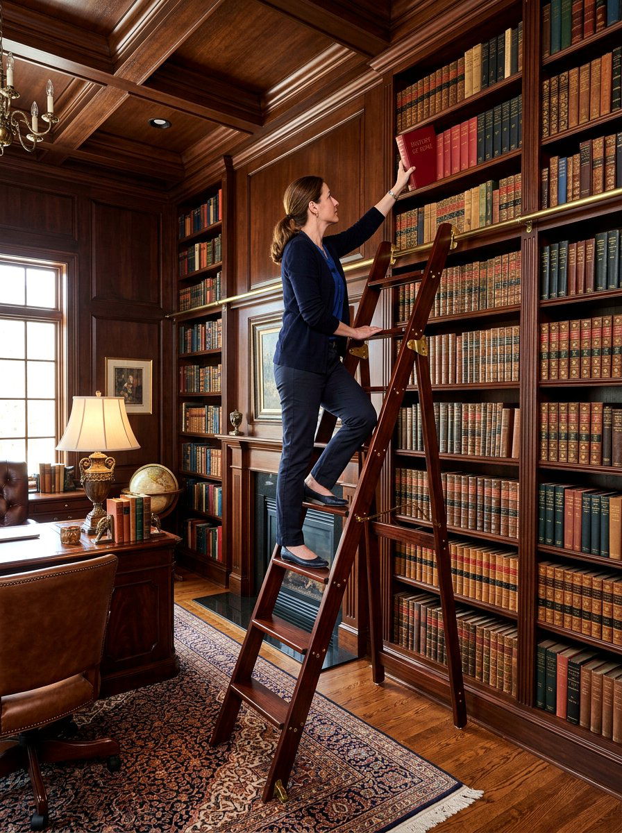 Library Ladder Chair - 30 foldable furniture apartment ideas