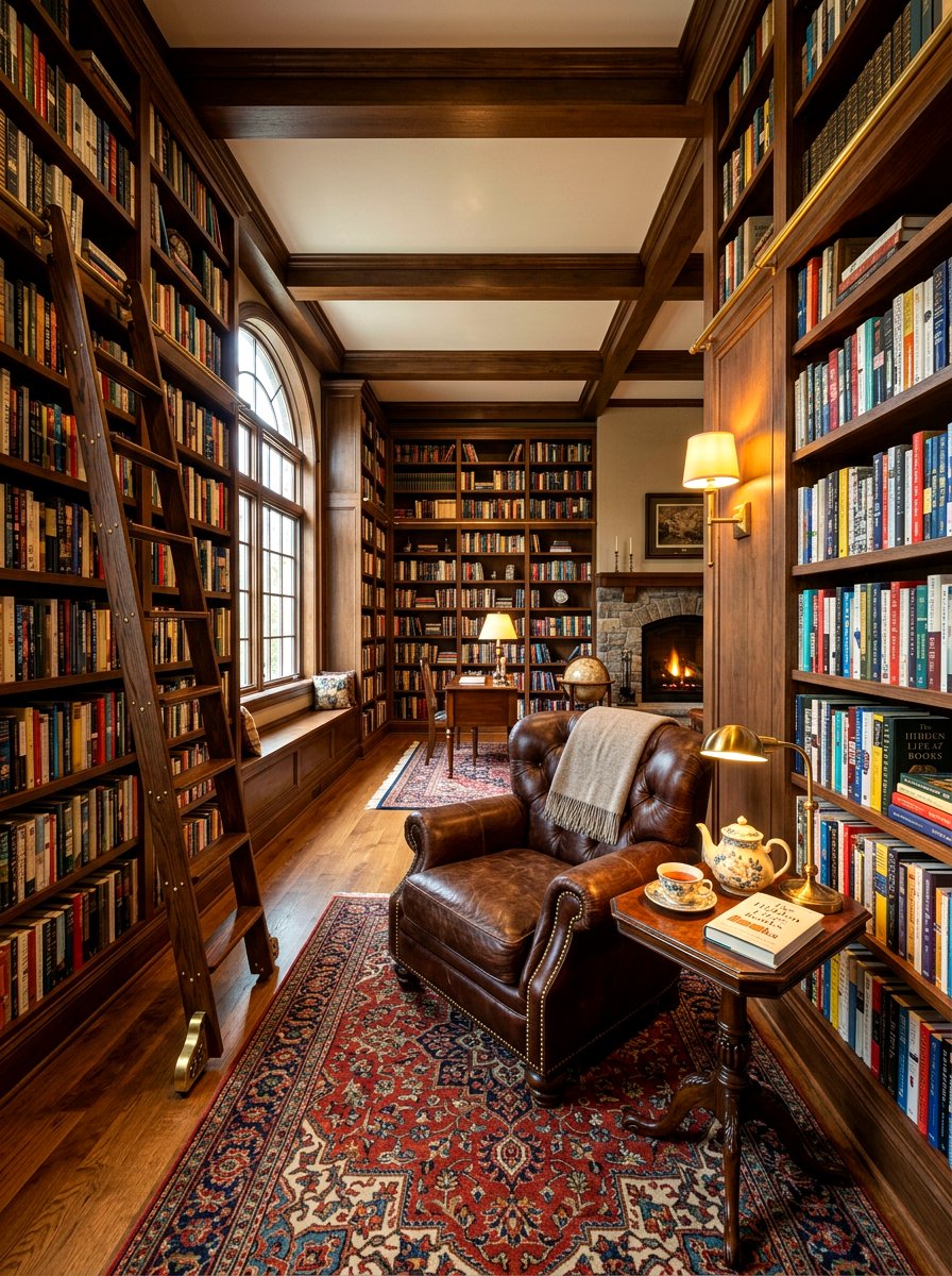 Library Living Room - 30 cozy living room ideas