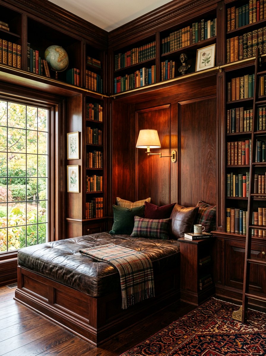 Library Nook - 30 built in daybed nook ideas