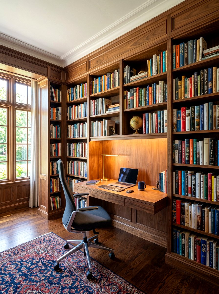 Library Office Paneling Layout - 30 paneled library ideas