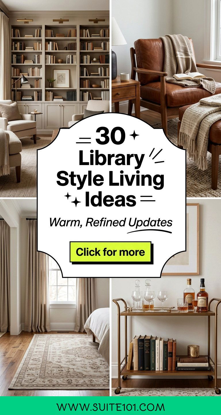 Library Style Living Room Ideas 30 Warm Refined Updates - Library Style Living Room Ideas: 30 Warm, Refined Updates