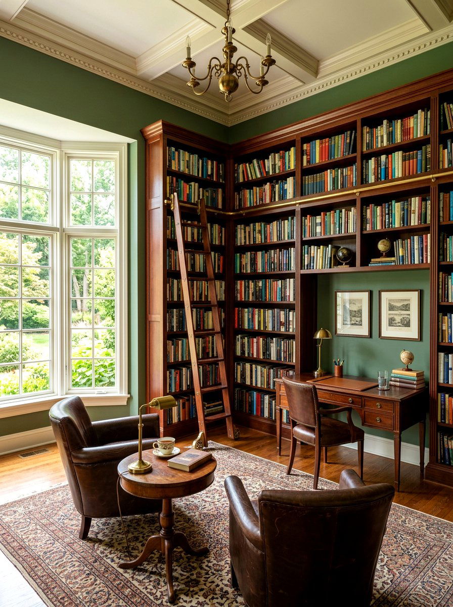 Library Style Morning Room - 30 morning room ideas