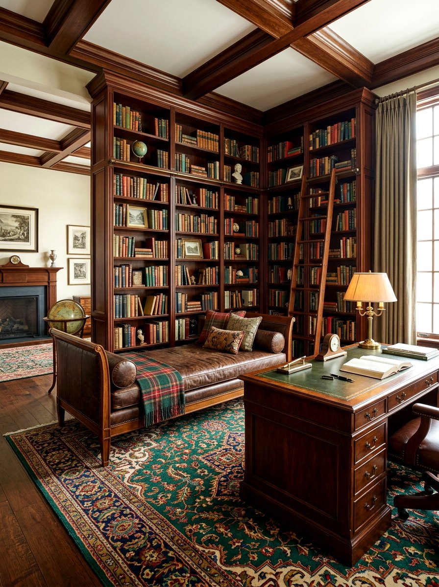 Library Style Office Daybed - 30 daybed office combo ideas