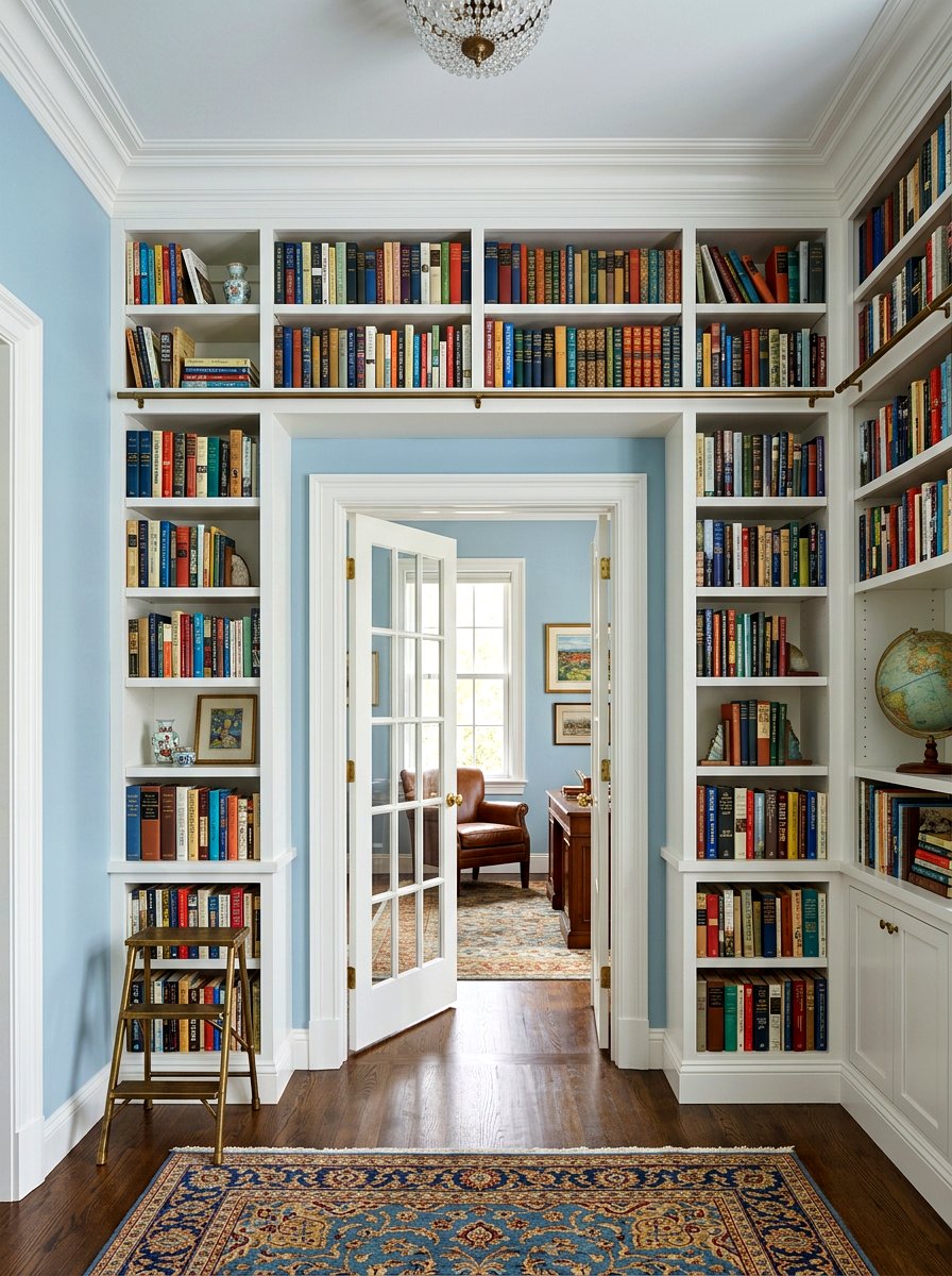 Library Wall Around Door - 30 home library wall ideas
