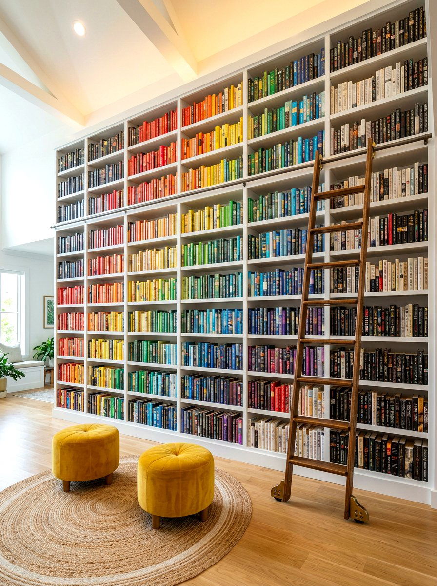 Library Wall Display - 30 nursery reading nook ideas