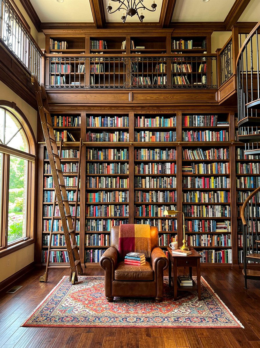 Library Wall Reading Nook - 30 reading nook ideas