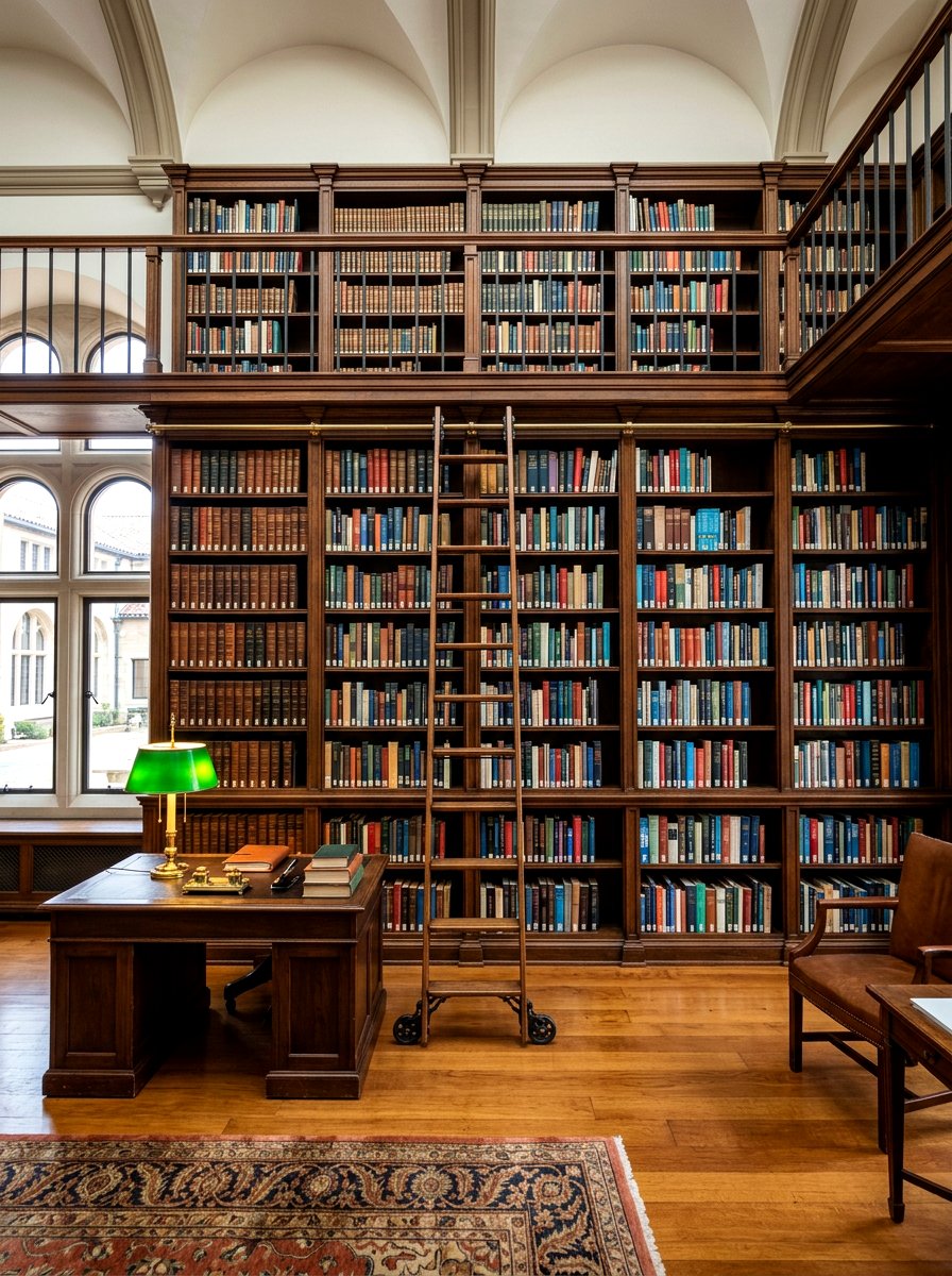 Library Wall Setup - 30 video call background office ideas