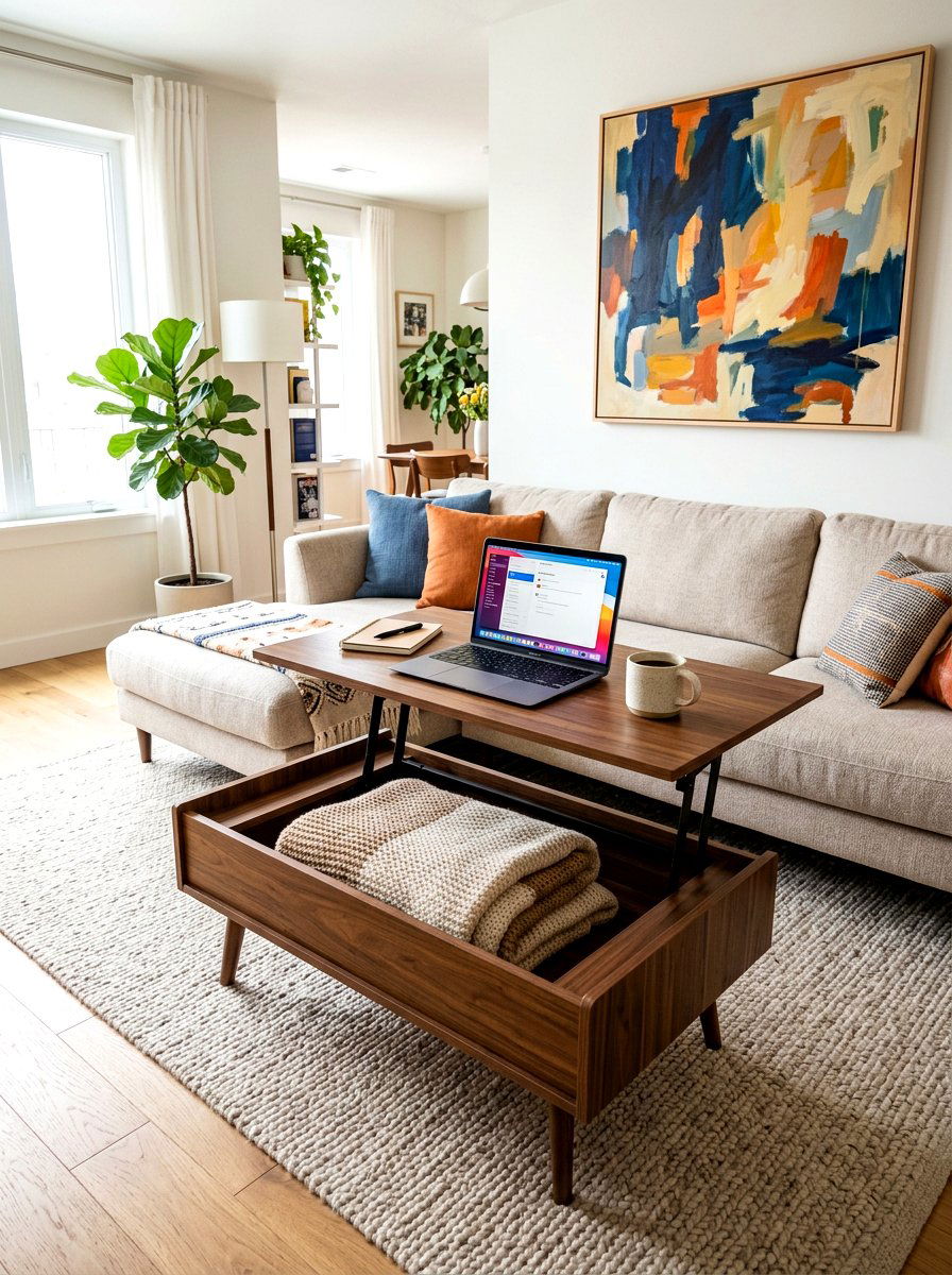Lift Top Coffee Table - 30 multipurpose furniture ideas
