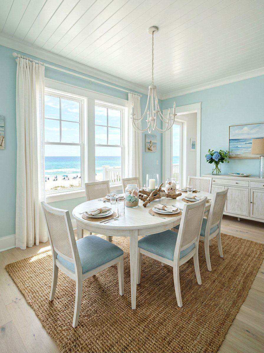 Light Blue Dining Room - 30 viral dining room ideas