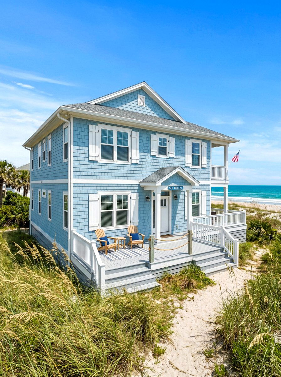 Light Blue House Exterior - 30 exterior paint color ideas