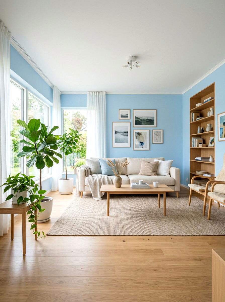 Light Blue Living Room - 30 blue living room ideas