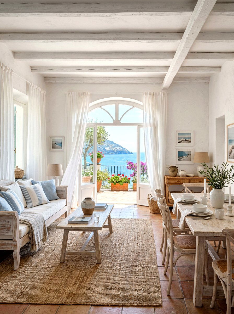Light Coastal Tuscan Room - 30 Tuscan supper room ideas