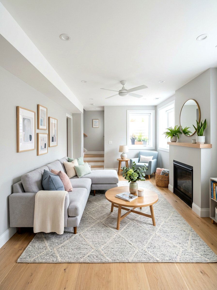 Light Gray Paint - 30 low ceiling basement ideas