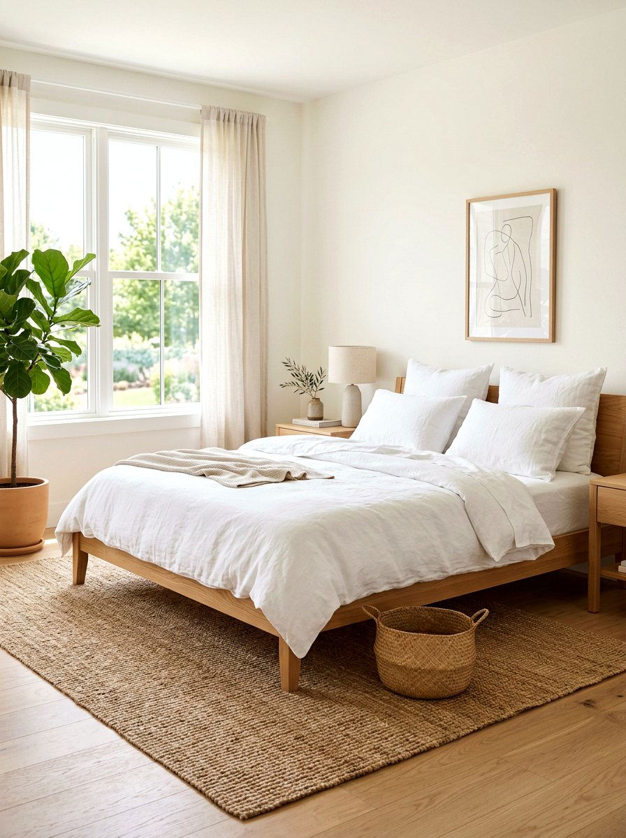 Light Linen Bedding - 30 summer bedroom decor ideas