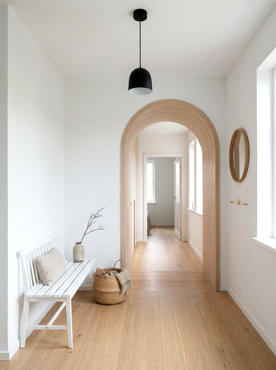 Light Oak Arched Transition - 30 arched doorway entry ideas