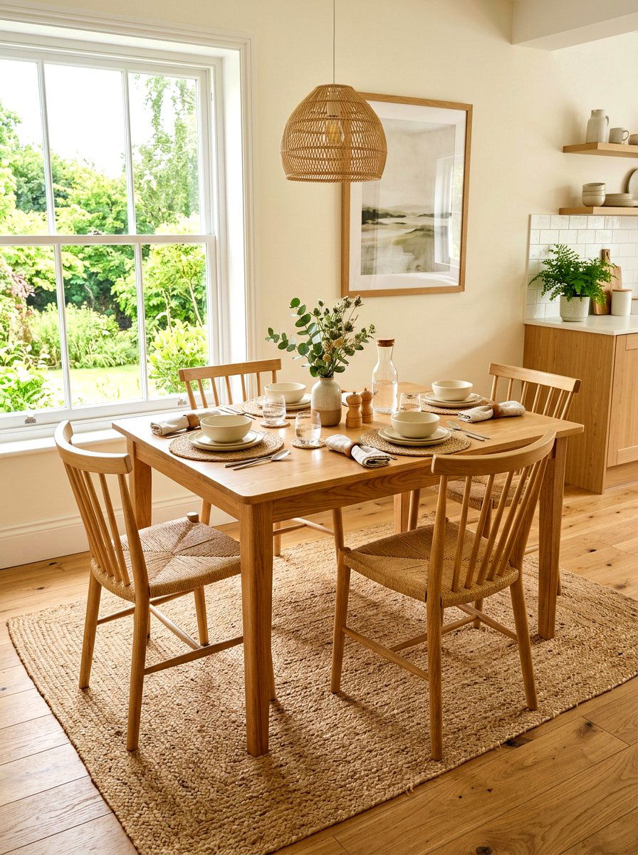 Light Oak Breakfast Table - 30 round breakfast table ideas