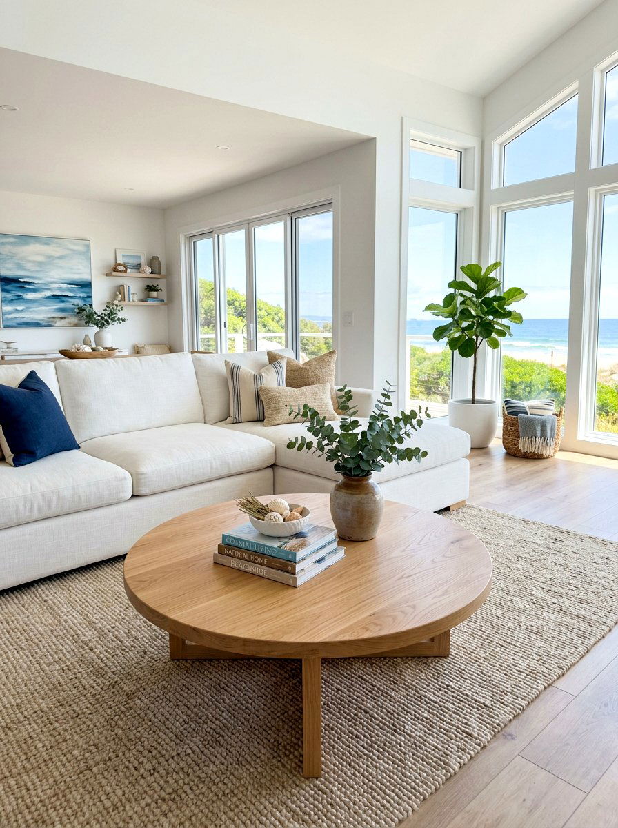 Light Oak Coffee Table - 30 California casual living room ideas