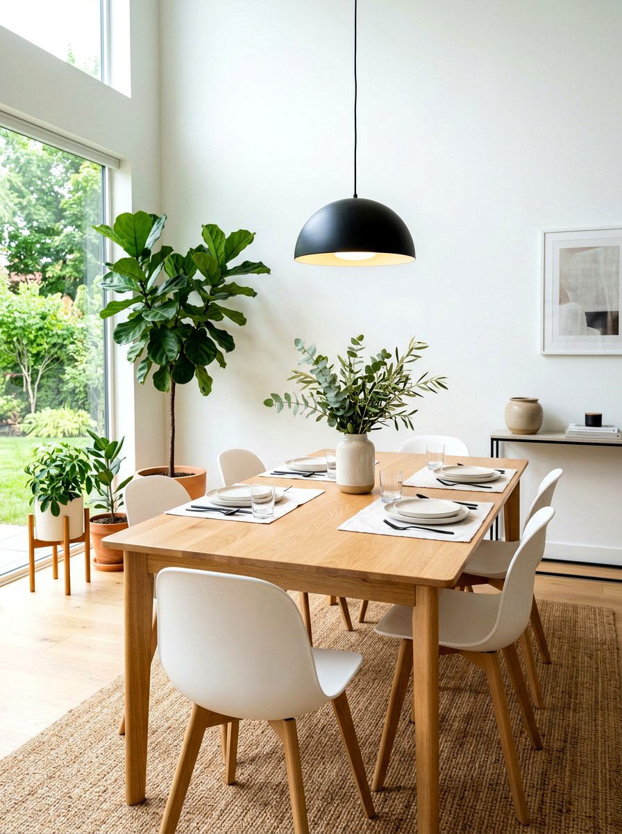 Light Oak Dining Table - 30 brown dining room decor ideas