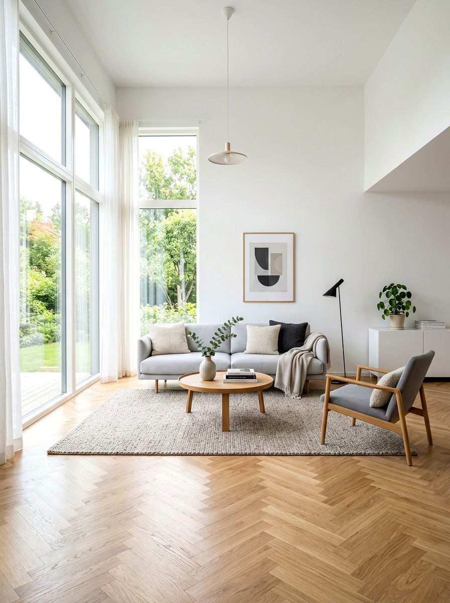 Light Oak Parquet - 30 parquet floor ideas