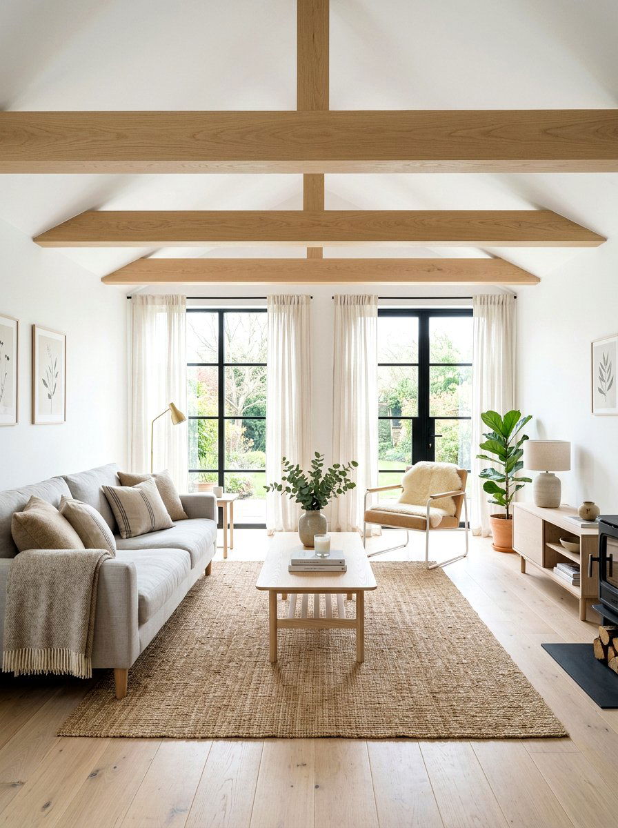Light Oak Wood Beam - 30 wood beam ceiling ideas