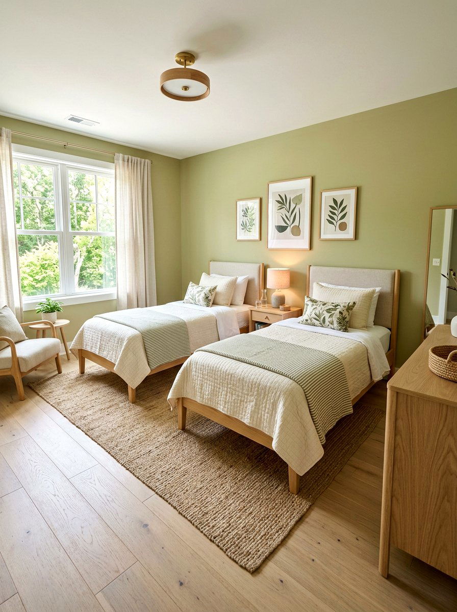 Light Olive And Cream Guest Room - 30 olive and cream bedroom ideas