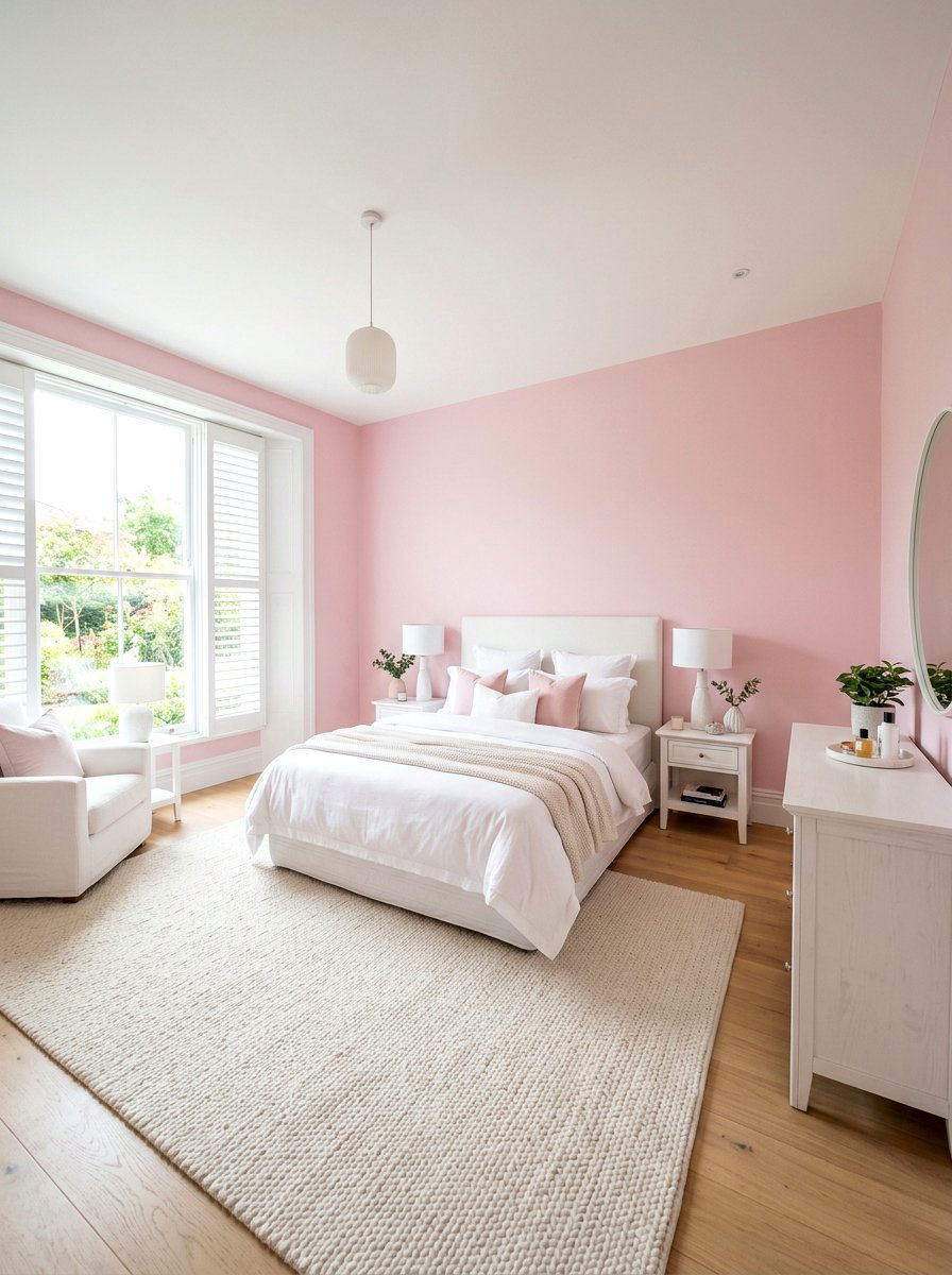 Light Pink Wall Paint - 30 frilly bedroom ideas