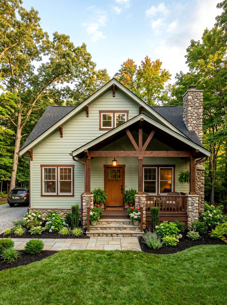 Light Sage Green Craftsman - 30 green house exterior ideas