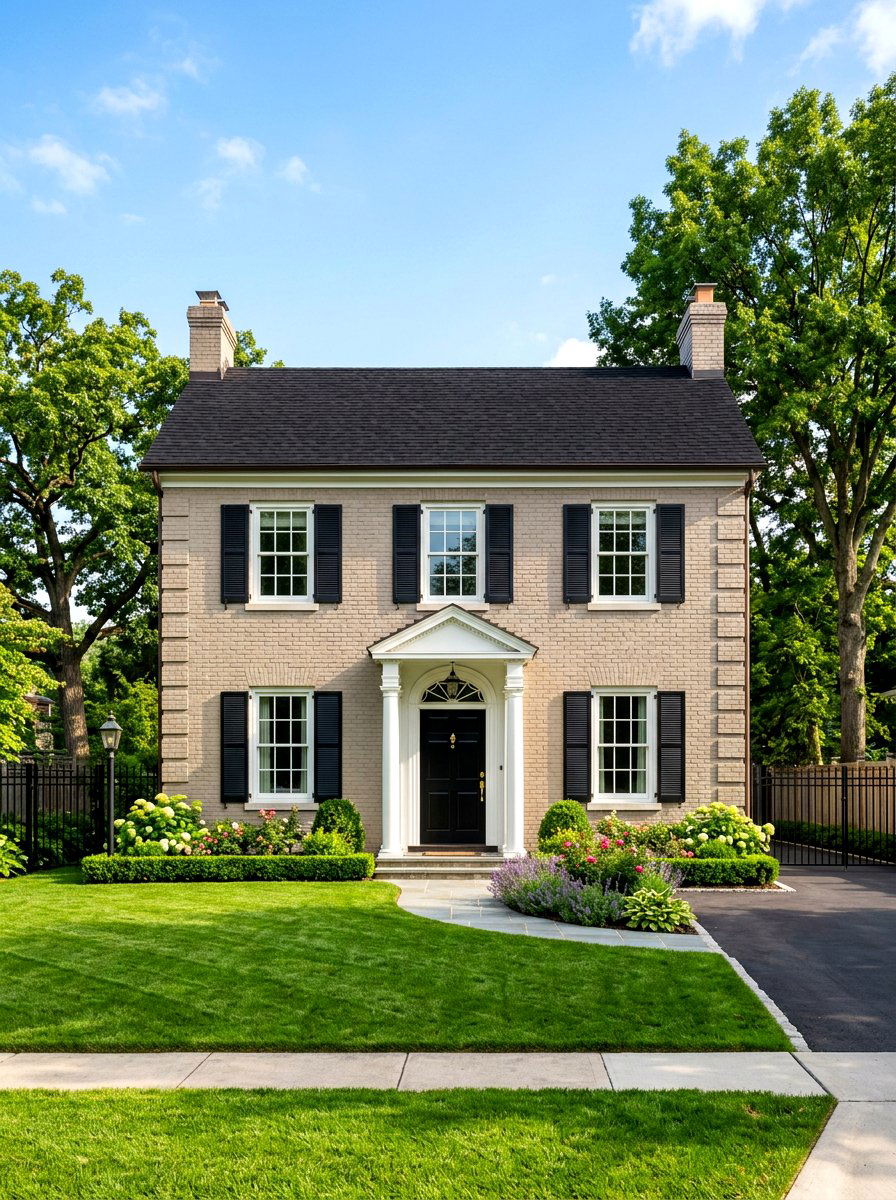 Light Taupe Brick House - 30 taupe exterior ideas