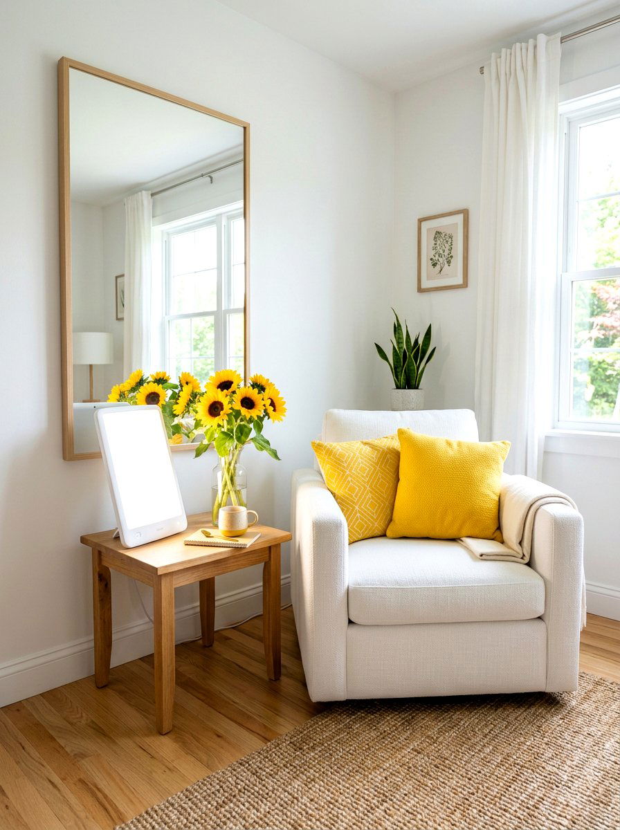 Light Therapy Zone - 30 wellness nook ideas