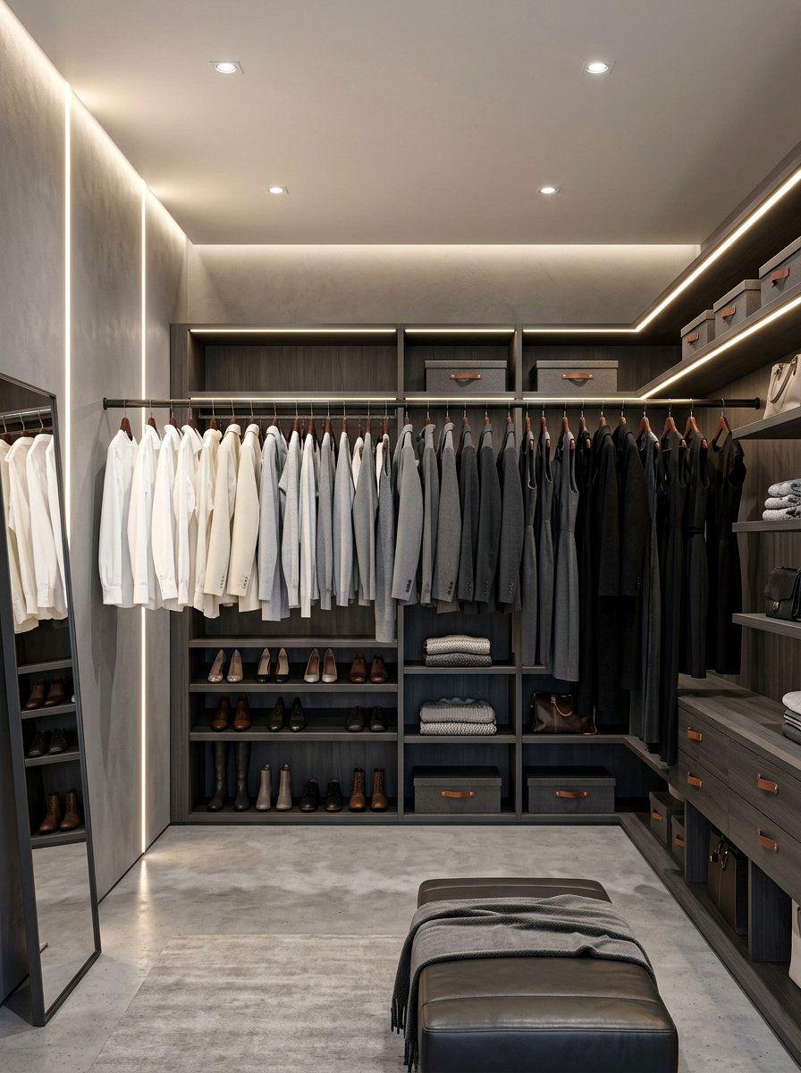 Light To Dark Gradient - 30 color coordinated closet ideas