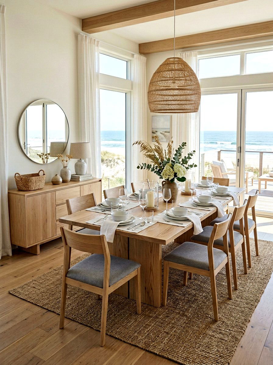 30 coastal dining room ideas: Create a Sunlit Table for Guests