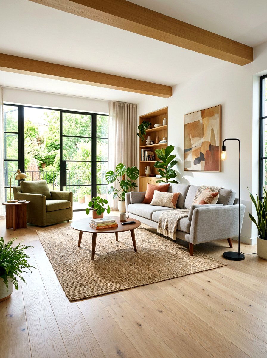 Light Wood Floor Living Room - 30 small space living room ideas