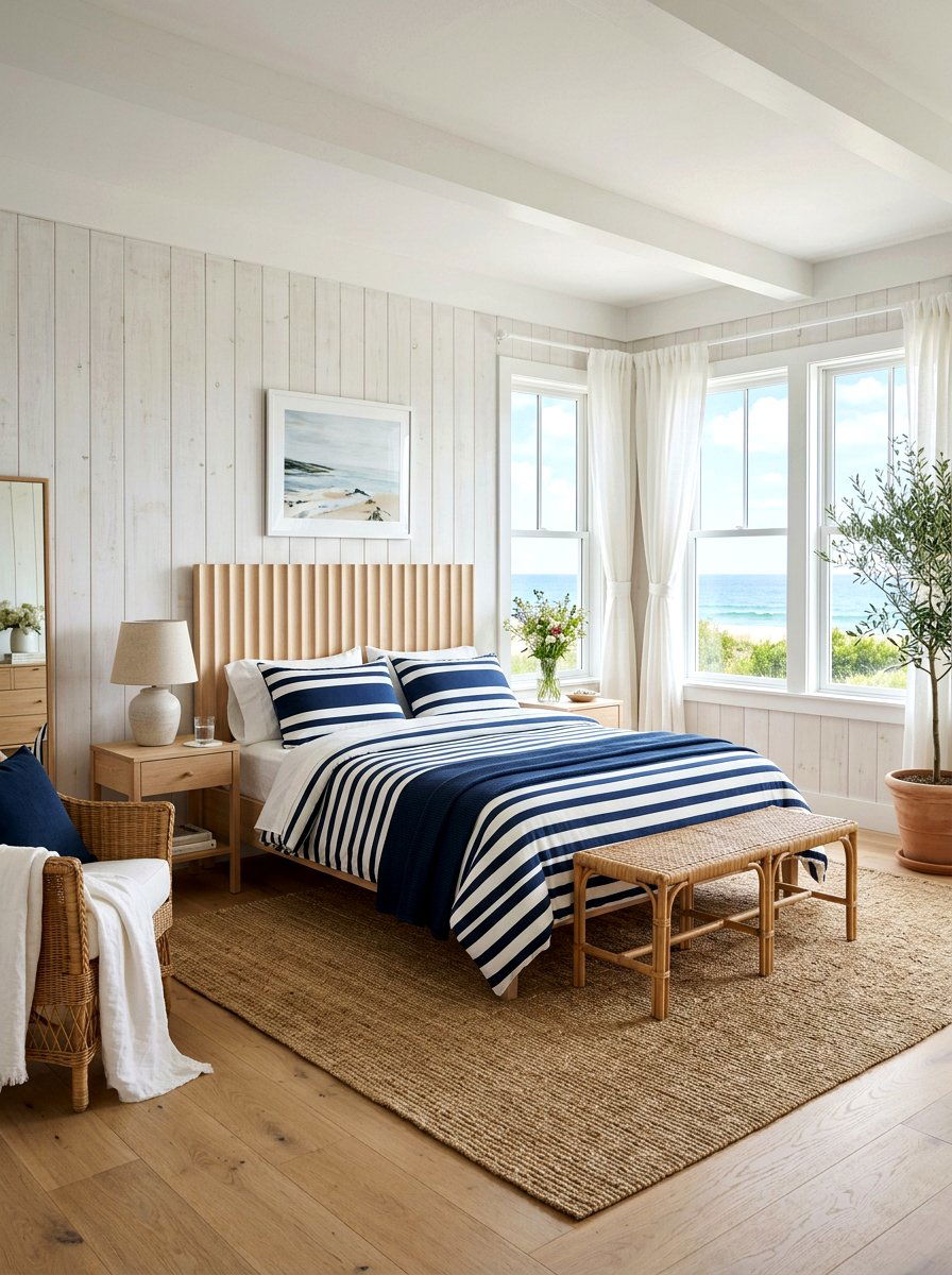 Light Wood Fluted Headboard - 30 fluted headboard ideas