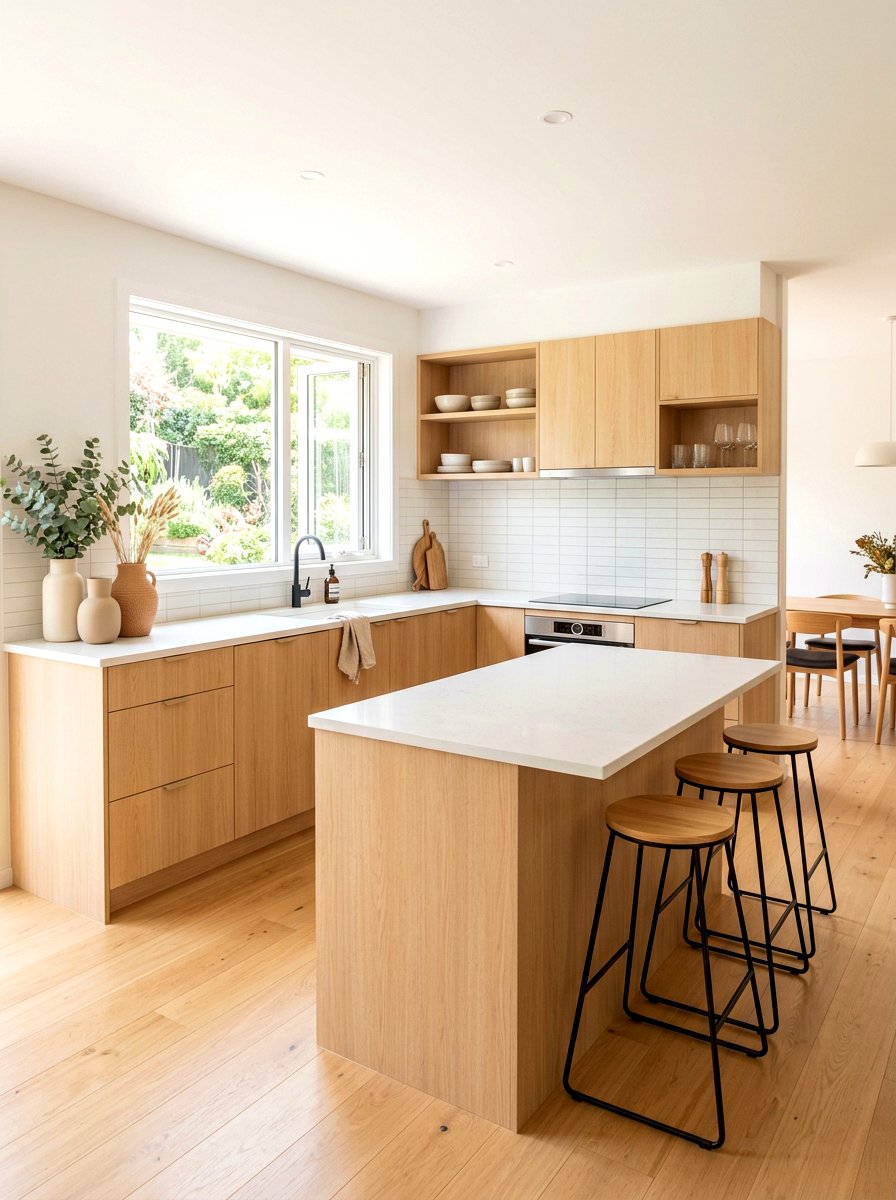 Light Wood Kitchen - 30 warm minimalist home ideas