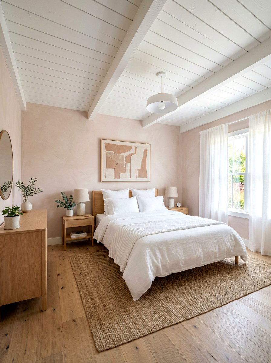 Light clay and white bedroom - 30 clay color bedroom ideas