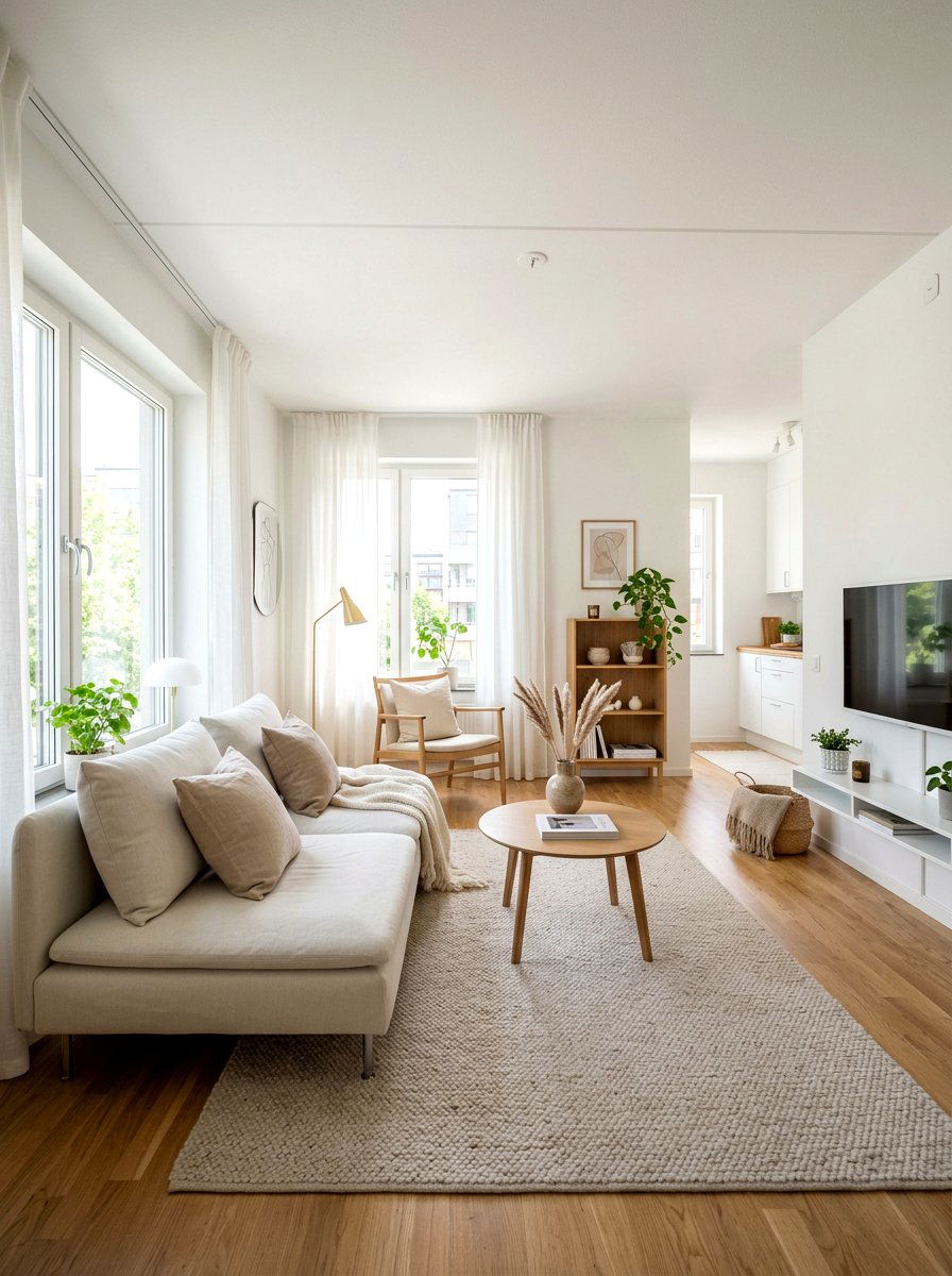 Light color scheme small space - 30 stylish small apartment ideas