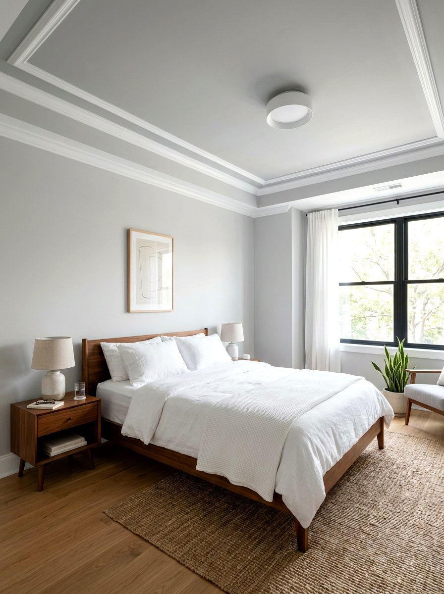 Light gray ceiling - 30 painted ceiling ideas