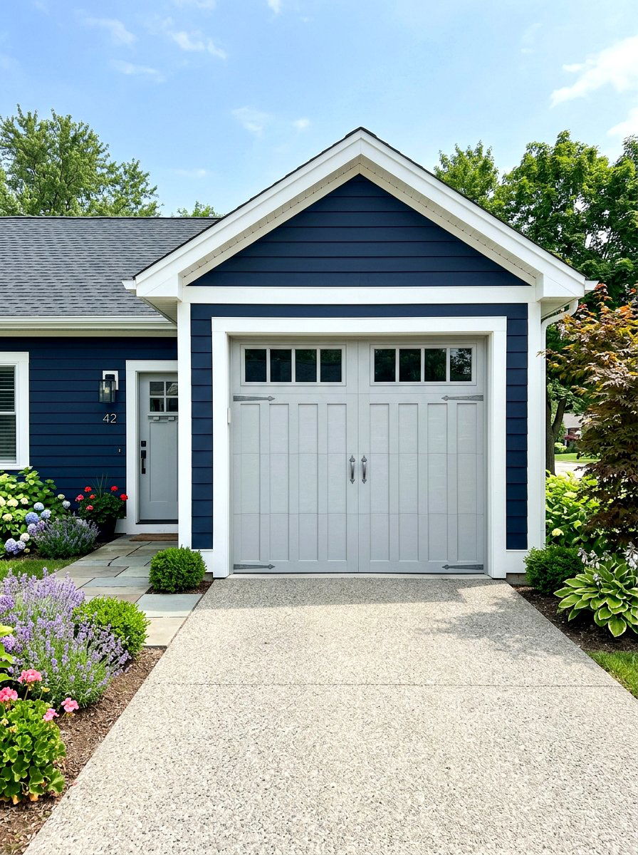Light gray garage door - 30 garage door color ideas