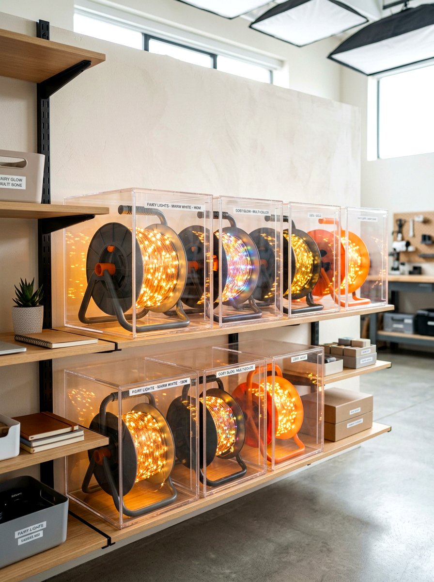 Light storage reel - 30 holiday storage ideas
