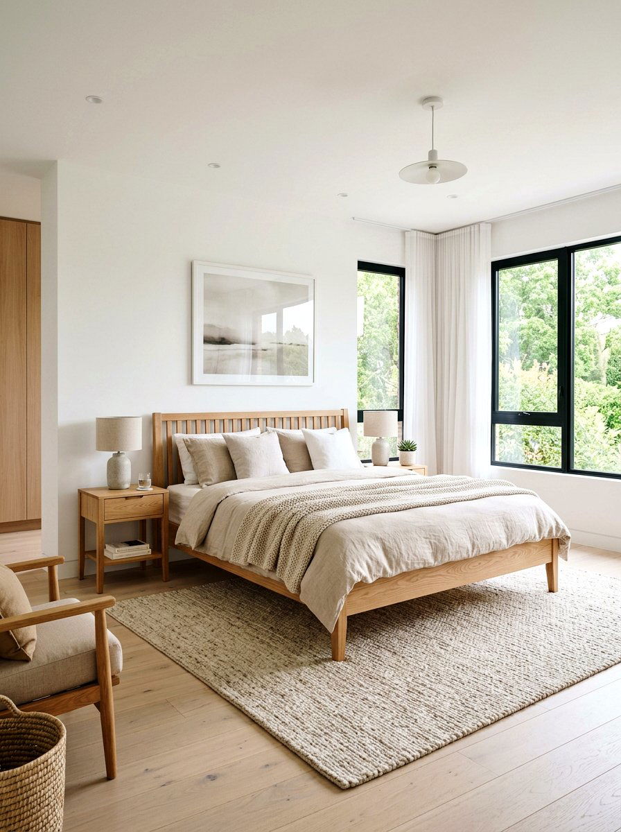 Light wood master bedroom - 30 Scandinavian bedroom ideas
