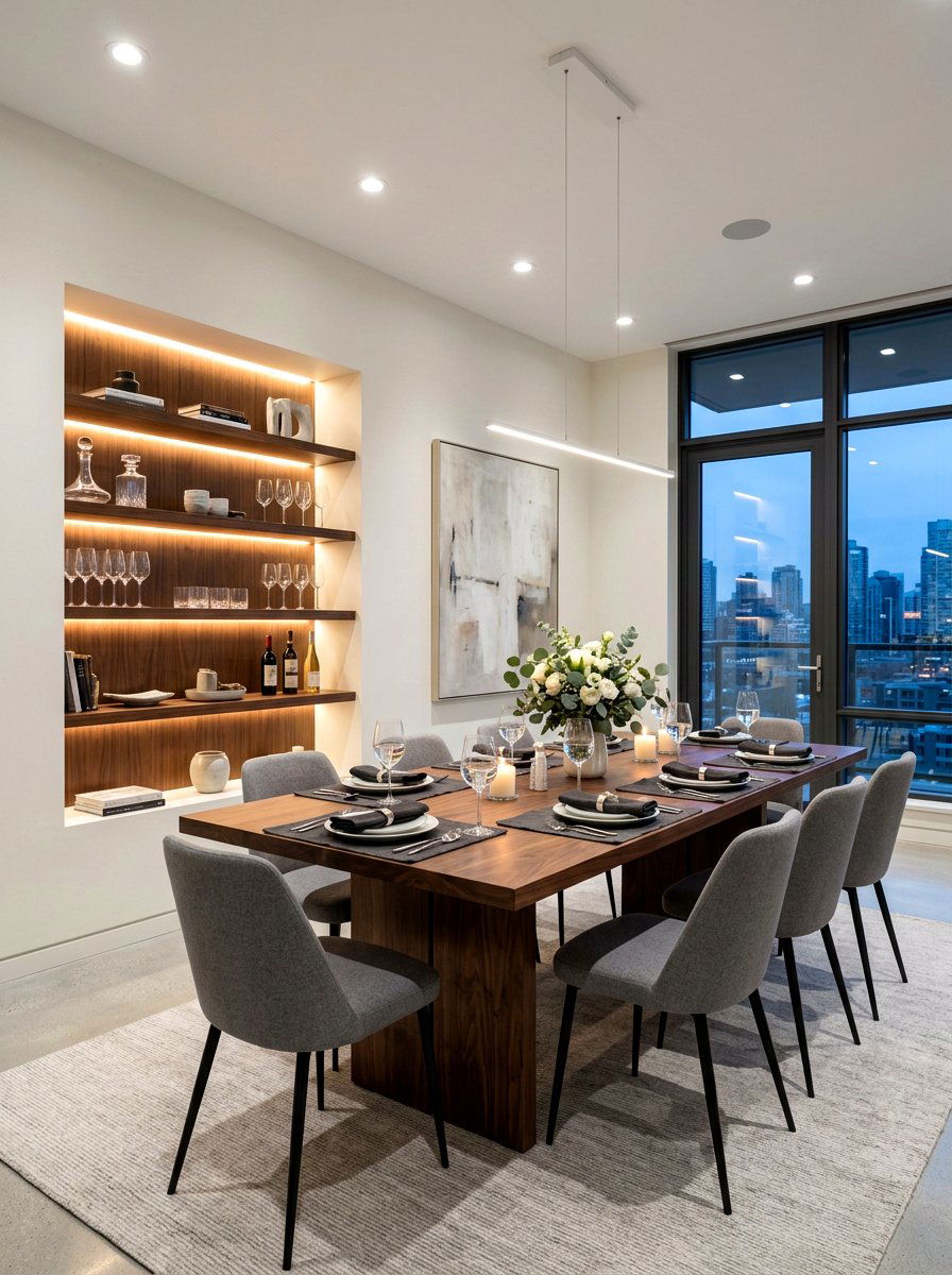 Lighted Wall Niche - 30 plaster wall niche ideas