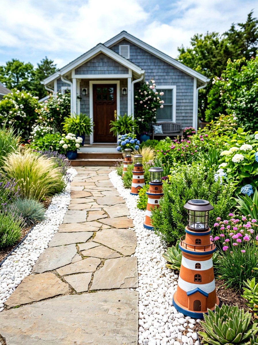Lighthouse terracotta pots - 30 terracotta pot ideas