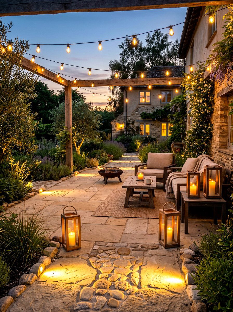 Lighting Sand Toned Patio - 30 sand toned patio ideas