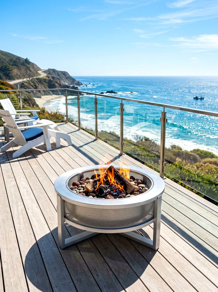 Lightweight Aluminum Fire Pit - 30 portable fire pit ideas