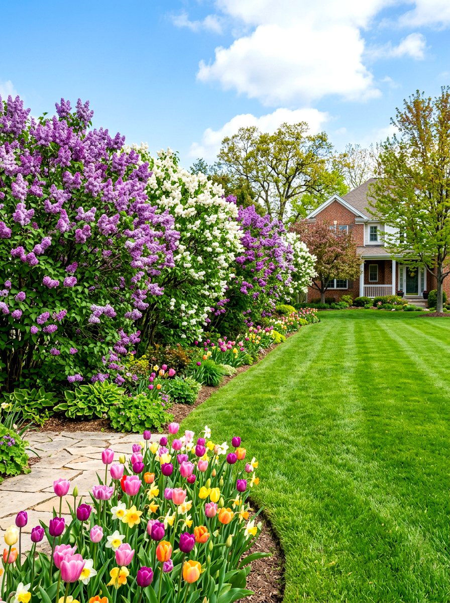 Lilac Border Garden - 30 fragrance garden ideas