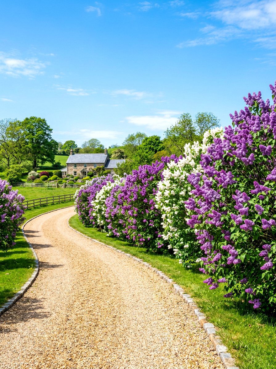 Lilac Bush Row - 30 fragrant pathway ideas