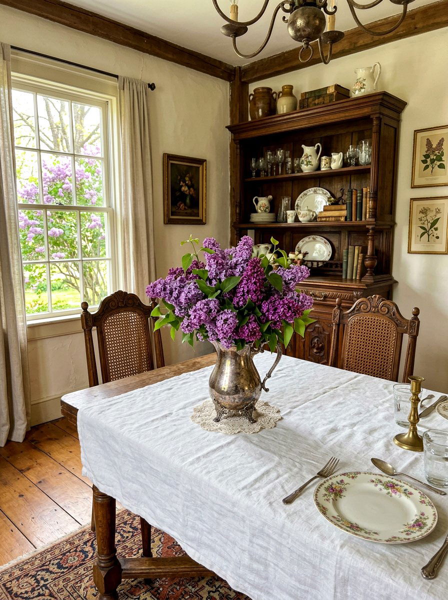 Lilac Flower Display - 30 floral centerpiece ideas