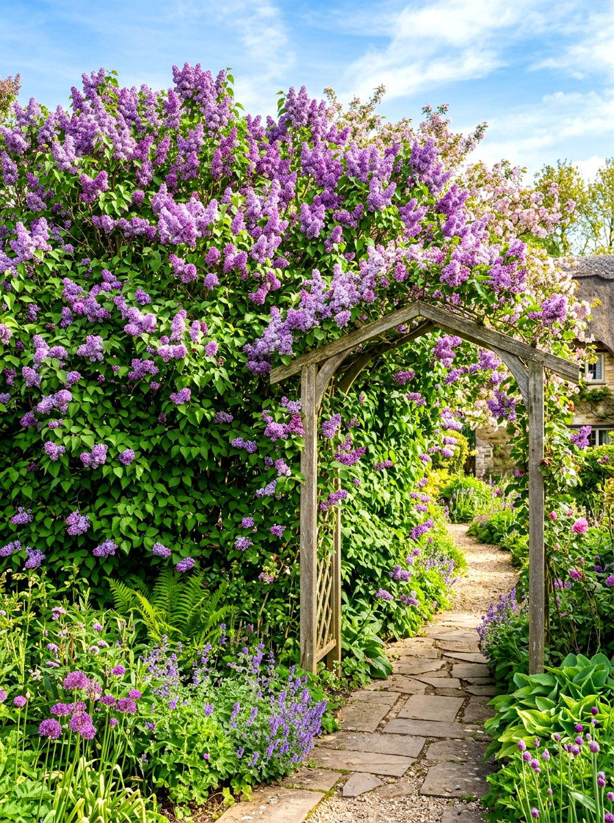 Lilac Fragrant Hedge - 30 hedge row ideas